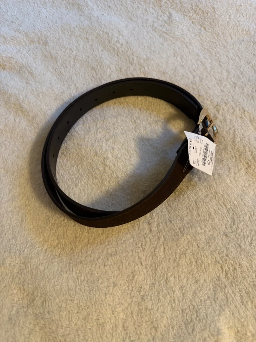 J Crew Women’s Genuine Suede Belt in Brown, M/L, Oval Bucket Suede Belt, NWT